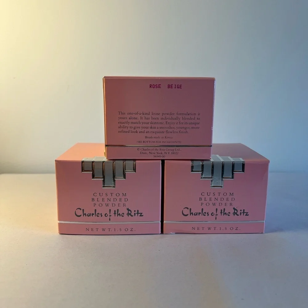 Lot of 3 - Rose Beige Loose Setting Powder by Charles of the Ritz